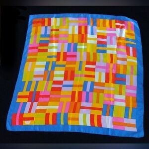 Liberty of London Multicolor Geometric 💯  Silk Scarf Vintage